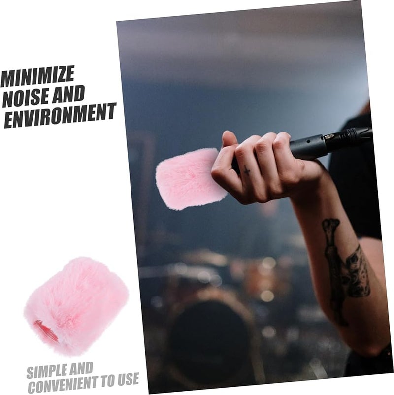 KESYOO Black Fur Microphone Filter Windscreen Cover Compatible For Singing Mic - Image 5